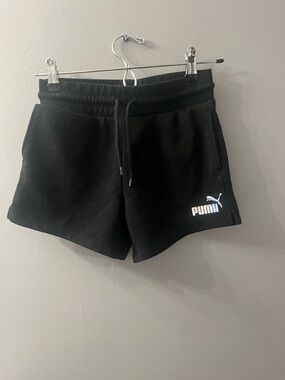 Puma Black Women’s Logo Drawstring Athletic Shorts